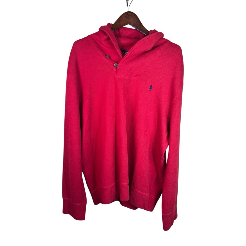Polo by Ralph Lauren Men's Shawl‎ Collar Sweatshirt Size Men's XXL Red